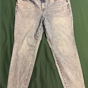 Lane Bryant “acid-washed” mid-rise skinny jeans